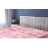 Ambesonne Floral Fitted Sheet, Realistic Painting Print A Million Roses to My Love Valentines Day, Decorative Soft Bedding All-Round Elastic Pocket, California King, Pale Pink Dark Pink and Ecru(Soft Pink Rose Cream)