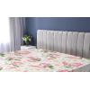 Ambesonne Floral Fitted Sheet, Romantic Concept Art Featuring Rose Flowers Hearts Leaves Valentine, Decorative Soft Fabric Bedding All-Round Elastic Pocket, Queen Size, Pastel Pink and Fern Green(Pastel Pink and Fern Green)
