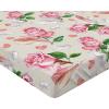 Ambesonne Floral Fitted Sheet, Romantic Concept Art Featuring Rose Flowers Hearts Leaves Valentine, Decorative Soft Fabric Bedding All-Round Elastic Pocket, Queen Size, Pastel Pink and Fern Green(Pastel Pink and Fern Green)