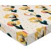 Ambesonne Floral Fitted Sheet, Romantic Concept Art Featuring Rose Flowers Hearts Leaves Valentine, Decorative Soft Fabric Bedding All-Round Elastic Pocket, Queen Size, Pastel Pink and Fern Green(Dark Green Mustard Beige)