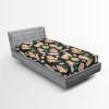 Ambesonne Floral Fitted Sheet, Romantic Concept Art Featuring Rose Flowers Hearts Leaves Valentine, Decorative Soft Fabric Bedding All-Round Elastic Pocket, Queen Size, Pastel Pink and Fern Green(Jade Green Pale Salmon)