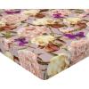 Ambesonne Floral Fitted Sheet, Romantic Concept Art Featuring Rose Flowers Hearts Leaves Valentine, Decorative Soft Fabric Bedding All-Round Elastic Pocket, Queen Size, Pastel Pink and Fern Green(Pale Fuchsia Sand Brown)