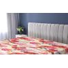 Ambesonne Floral Fitted Sheet, Romantic Concept Art Featuring Rose Flowers Hearts Leaves Valentine, Decorative Soft Fabric Bedding All-Round Elastic Pocket, Queen Size, Pastel Pink and Fern Green(Dark Coral and Pale Orange)