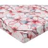 Ambesonne Floral Fitted Sheet, Romantic Concept Art Featuring Rose Flowers Hearts Leaves Valentine, Decorative Soft Fabric Bedding All-Round Elastic Pocket, Queen Size, Pastel Pink and Fern Green(Dark Pink and Soft Blue)