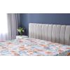 Ambesonne Floral Fitted Sheet, Romantic Concept Art Featuring Rose Flowers Hearts Leaves Valentine, Decorative Soft Fabric Bedding All-Round Elastic Pocket, Queen Size, Pastel Pink and Fern Green(Cinnamon Soft Blue Blush)