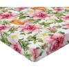 Ambesonne Floral Fitted Sheet, Romantic Concept Art Featuring Rose Flowers Hearts Leaves Valentine, Decorative Soft Fabric Bedding All-Round Elastic Pocket, Queen Size, Pastel Pink and Fern Green(Pastel Pink and Pale Orange)