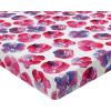 Ambesonne Floral Fitted Sheet, Romantic Concept Art Featuring Rose Flowers Hearts Leaves Valentine, Decorative Soft Fabric Bedding All-Round Elastic Pocket, Queen Size, Pastel Pink and Fern Green(Dark Pink and Ceil Blue)