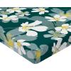 Ambesonne Floral Fitted Sheet, Romantic Concept Art Featuring Rose Flowers Hearts Leaves Valentine, Decorative Soft Fabric Bedding All-Round Elastic Pocket, Queen Size, Pastel Pink and Fern Green(White Pale Teal Grey Teal)