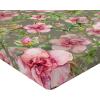 Ambesonne Floral Fitted Sheet, Romantic Concept Art Featuring Rose Flowers Hearts Leaves Valentine, Decorative Soft Fabric Bedding All-Round Elastic Pocket, Queen Size, Pastel Pink and Fern Green(Dark Pink and Olive Green)