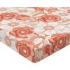 Ambesonne Floral Fitted Sheet, Romantic Concept Art Featuring Rose Flowers Hearts Leaves Valentine, Decorative Soft Fabric Bedding All-Round Elastic Pocket, Queen Size, Pastel Pink and Fern Green(White Pale Rust and Cinnamon)