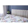 Ambesonne Floral Fitted Sheet, Romantic Concept Art Featuring Rose Flowers Hearts Leaves Valentine, Decorative Soft Fabric Bedding All-Round Elastic Pocket, Queen Size, Pastel Pink and Fern Green(Pale Azure Blue Evergreen)
