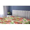 Ambesonne Floral Fitted Sheet, Romantic Concept Art Featuring Rose Flowers Hearts Leaves Valentine, Decorative Soft Fabric Bedding All-Round Elastic Pocket, Queen Size, Pastel Pink and Fern Green(Dark Salmon and Apple Green)