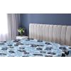 Ambesonne Floral Fitted Sheet, Romantic Concept Art Featuring Rose Flowers Hearts Leaves Valentine, Decorative Soft Fabric Bedding All-Round Elastic Pocket, Queen Size, Pastel Pink and Fern Green(Soft Blue Blue and Black)