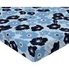 Ambesonne Floral Fitted Sheet, Romantic Concept Art Featuring Rose Flowers Hearts Leaves Valentine, Decorative Soft Fabric Bedding All-Round Elastic Pocket, Queen Size, Pastel Pink and Fern Green(Soft Blue Blue and Black)
