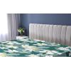 Ambesonne Floral Fitted Sheet, Romantic Concept Art Featuring Rose Flowers Hearts Leaves Valentine, Decorative Soft Fabric Bedding All-Round Elastic Pocket, Queen Size, Pastel Pink and Fern Green(White Pale Teal Grey Teal)