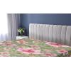 Ambesonne Floral Fitted Sheet, Romantic Concept Art Featuring Rose Flowers Hearts Leaves Valentine, Decorative Soft Fabric Bedding All-Round Elastic Pocket, Queen Size, Pastel Pink and Fern Green(Dark Pink and Olive Green)