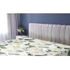 Ambesonne Floral Fitted Sheet, Romantic Concept Art Featuring Rose Flowers Hearts Leaves Valentine, Decorative Soft Fabric Bedding All-Round Elastic Pocket, Queen Size, Pastel Pink and Fern Green(Reseda Green and Earth Yellow)