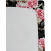 Ambesonne Floral Fitted Sheet, Valentine’s Day Concept Art Pastel Repetitive Roses Pattern Plot, Decorative Soft Bedding All-Round Elastic Pocket, California King, Dark Pink Blush and White(Pink Laurel Green and Black)