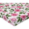 Ambesonne Floral Fitted Sheet, Valentine’s Day Concept Art Pastel Repetitive Roses Pattern Plot, Decorative Soft Bedding All-Round Elastic Pocket, California King, Dark Pink Blush and White(Pastel Pink Olive Green)