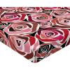 Ambesonne Floral Fitted Sheet, Valentine’s Day Concept Art Pastel Repetitive Roses Pattern Plot, Decorative Soft Bedding All-Round Elastic Pocket, California King, Dark Pink Blush and White(Dark Pink and Redbrown)