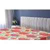 Ambesonne Floral Fitted Sheet, Valentine’s Day Concept Art Pastel Repetitive Roses Pattern Plot, Decorative Soft Bedding All-Round Elastic Pocket, California King, Dark Pink Blush and White(Dark Salmon and Slate Blue)
