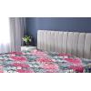 Ambesonne Floral Fitted Sheet, Valentine’s Day Concept Art Pastel Repetitive Roses Pattern Plot, Decorative Soft Bedding All-Round Elastic Pocket, California King, Dark Pink Blush and White(Raspberry Laurel Green)