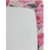 Ambesonne Floral Fitted Sheet, Valentine’s Day Concept Art Pastel Repetitive Roses Pattern Plot, Decorative Soft Bedding All-Round Elastic Pocket, California King, Dark Pink Blush and White(Dark Pink and Cadet Blue)