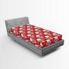 Ambesonne Floral Fitted Sheet, Valentine’s Day Concept Art Pastel Repetitive Roses Pattern Plot, Decorative Soft Bedding All-Round Elastic Pocket, California King, Dark Pink Blush and White(Dark Pink and Pale Grey)