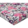 Ambesonne Floral Fitted Sheet, Valentine’s Day Concept Art Pastel Repetitive Roses Pattern Plot, Decorative Soft Bedding All-Round Elastic Pocket, California King, Dark Pink Blush and White(Pink Violet and Pale Grey)