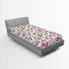 Ambesonne Floral Fitted Sheet, Valentine’s Day Concept Art Pastel Repetitive Roses Pattern Plot, Decorative Soft Bedding All-Round Elastic Pocket, California King, Dark Pink Blush and White(Pastel Pink Olive Green)