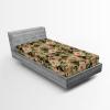 Ambesonne Floral Fitted Sheet, Valentine’s Day Concept Art Pastel Repetitive Roses Pattern Plot, Decorative Soft Bedding All-Round Elastic Pocket, California King, Dark Pink Blush and White(Pale Rose Laurel Green)