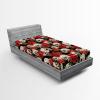 Ambesonne Floral Fitted Sheet, Valentine’s Day Concept Art Pastel Repetitive Roses Pattern Plot, Decorative Soft Bedding All-Round Elastic Pocket, California King, Dark Pink Blush and White(Jade Green and Dark Coral)