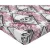 Ambesonne Floral Fitted Sheet, Valentine’s Day Concept Art Pastel Repetitive Roses Pattern Plot, Decorative Soft Bedding All-Round Elastic Pocket, California King, Dark Pink Blush and White(Blush White and Charcoal Grey)