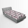 Ambesonne Floral Fitted Sheet, Valentine’s Day Concept Art Pastel Repetitive Roses Pattern Plot, Decorative Soft Bedding All-Round Elastic Pocket, California King, Dark Pink Blush and White(Blush White and Charcoal Grey)