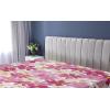 Ambesonne Floral Fitted Sheet, Valentine’s Day Concept Art Pastel Repetitive Roses Pattern Plot, Decorative Soft Bedding All-Round Elastic Pocket, California King, Dark Pink Blush and White(Eggshell Magenta Pink)
