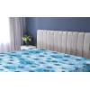 Ambesonne Floral Fitted Sheet, Valentine’s Day Concept Art Pastel Repetitive Roses Pattern Plot, Decorative Soft Bedding All-Round Elastic Pocket, California King, Dark Pink Blush and White(Pale Sky Blue and Violet)