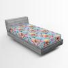 Ambesonne Floral Fitted Sheet, Valentine’s Day Concept Art Pastel Repetitive Roses Pattern Plot, Decorative Soft Bedding All-Round Elastic Pocket, California King, Dark Pink Blush and White(Pale Blue Soft Pink)