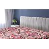 Ambesonne Floral Fitted Sheet, Valentine’s Day Concept Art Pastel Repetitive Roses Pattern Plot, Decorative Soft Bedding All-Round Elastic Pocket, California King, Dark Pink Blush and White(Dark Pink and Redbrown)
