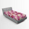 Ambesonne Floral Fitted Sheet, Valentine’s Day Concept Art Pastel Repetitive Roses Pattern Plot, Decorative Soft Bedding All-Round Elastic Pocket, California King, Dark Pink Blush and White(Eggshell Magenta Pink)