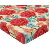 Ambesonne Floral Fitted Sheet, Valentine’s Day Concept Art Pastel Repetitive Roses Pattern Plot, Decorative Soft Bedding All-Round Elastic Pocket, California King, Dark Pink Blush and White(Dark Salmon and Slate Blue)