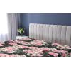 Ambesonne Floral Fitted Sheet, Valentine’s Day Concept Art Pastel Repetitive Roses Pattern Plot, Decorative Soft Bedding All-Round Elastic Pocket, California King, Dark Pink Blush and White(Pink Laurel Green and Black)