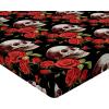 Ambesonne Floral Fitted Sheet, Valentine’s Day Concept Art Pastel Repetitive Roses Pattern Plot, Decorative Soft Bedding All-Round Elastic Pocket, California King, Dark Pink Blush and White(Dark Pink Olive Green)