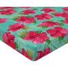 Ambesonne Floral Fitted Sheet, Valentine’s Day Theme Flowers Vintage Botanical Nature Ornament Art, Decorative Soft Fabric Bedding All-Round Elastic Pocket, Full Size, Dark Coral and Fern Green(Dark Coral and Cadet Blue)