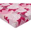 Ambesonne Floral Fitted Sheet, Valentine’s Day Theme Flowers Vintage Botanical Nature Ornament Art, Decorative Soft Fabric Bedding All-Round Elastic Pocket, Full Size, Dark Coral and Fern Green(Dark Pink White and Blush)