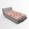 Ambesonne Floral Fitted Sheet, Valentine’s Day Theme Flowers Vintage Botanical Nature Ornament Art, Decorative Soft Fabric Bedding All-Round Elastic Pocket, Full Size, Dark Coral and Fern Green(Pale Taupe and Cinnamon)