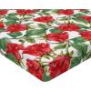 Ambesonne Floral Fitted Sheet, Valentine’s Day Theme Flowers Vintage Botanical Nature Ornament Art, Decorative Soft Fabric Bedding All-Round Elastic Pocket, Full Size, Dark Coral and Fern Green(Scarlet and Reseda Green)