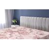 Ambesonne Floral Fitted Sheet, Valentine’s Day Theme Flowers Vintage Botanical Nature Ornament Art, Decorative Soft Fabric Bedding All-Round Elastic Pocket, Full Size, Dark Coral and Fern Green(Pastel Pink and Pale Rose)