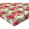 Ambesonne Floral Fitted Sheet, Valentine’s Day Theme Flowers Vintage Botanical Nature Ornament Art, Decorative Soft Fabric Bedding All-Round Elastic Pocket, Full Size, Dark Coral and Fern Green(Dark Coral and Fern Green)