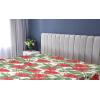 Ambesonne Floral Fitted Sheet, Valentine’s Day Theme Flowers Vintage Botanical Nature Ornament Art, Decorative Soft Fabric Bedding All-Round Elastic Pocket, Full Size, Dark Coral and Fern Green(Scarlet and Reseda Green)
