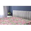 Ambesonne Floral Fitted Sheet, Valentine’s Day Theme Flowers Vintage Botanical Nature Ornament Art, Decorative Soft Fabric Bedding All-Round Elastic Pocket, Full Size, Dark Coral and Fern Green(Hot Pink Khaki Green)